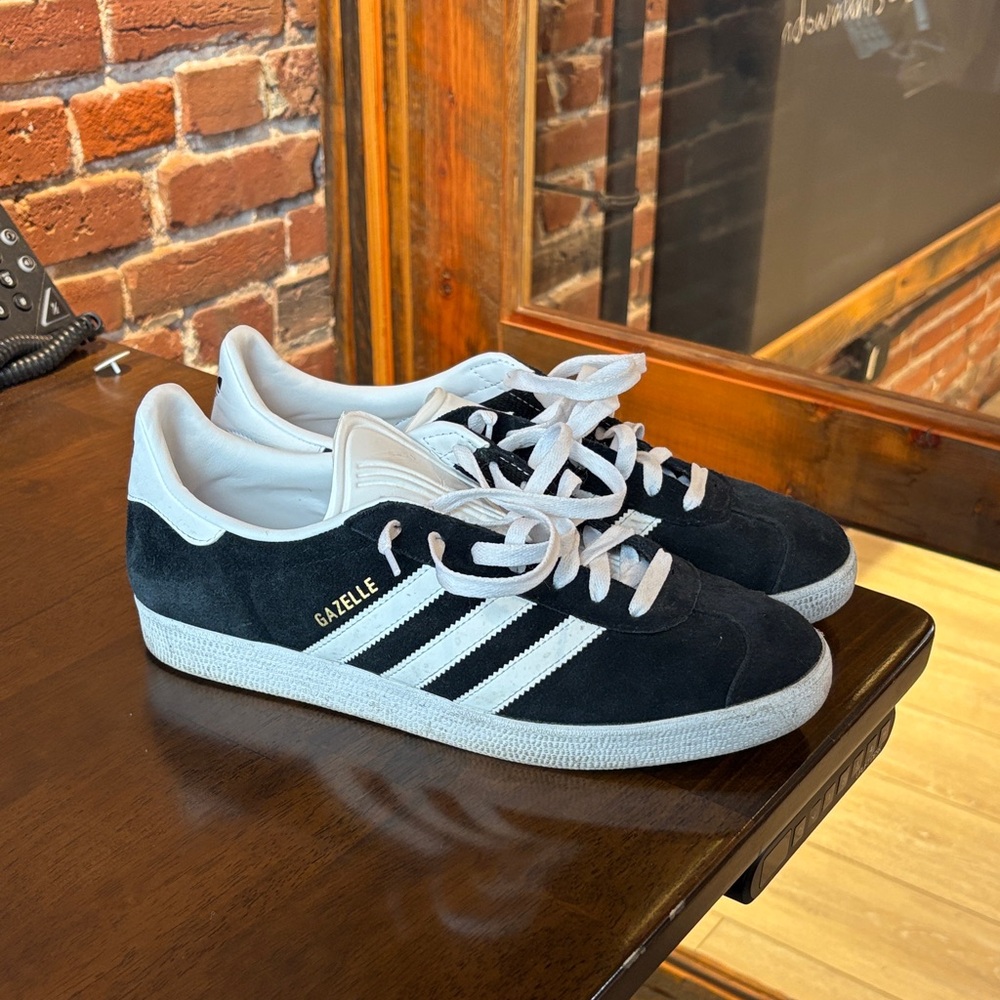Adidas Gazelle Black White Sneakers